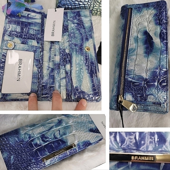 NWT Brahmin SET 2 PCS NWT Designer Purse Bag Wallet Italian Leather Designer - Picture 7 of 15